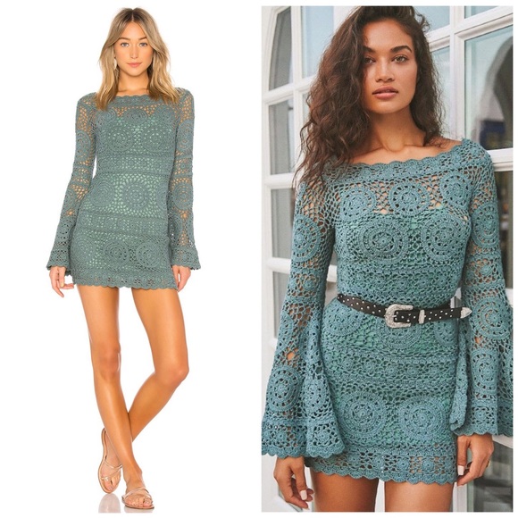 MAJORELLE Dresses & Skirts - NWT Majorelle Revolve Harvest Crochet Boho Dress